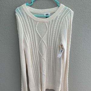 NWT Old navy thick white sweater